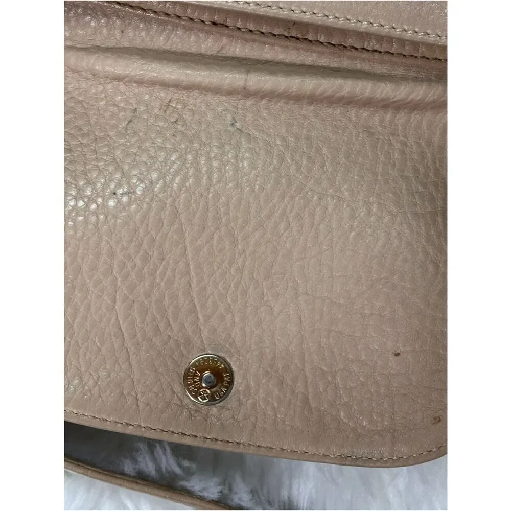 Coach Pebbled Leather Crossbody Bag in Taupe/VINTAGE